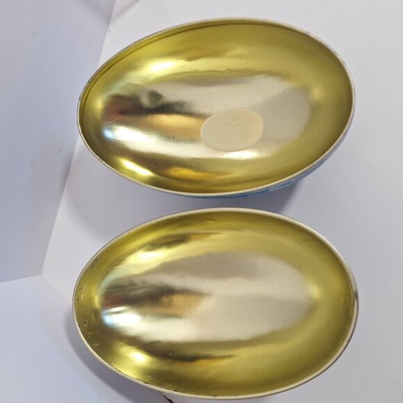 Dove Chocolate Decorative Floral Tin Egg Storage Box 5" Basketweave Litho - Picture 4 of 15